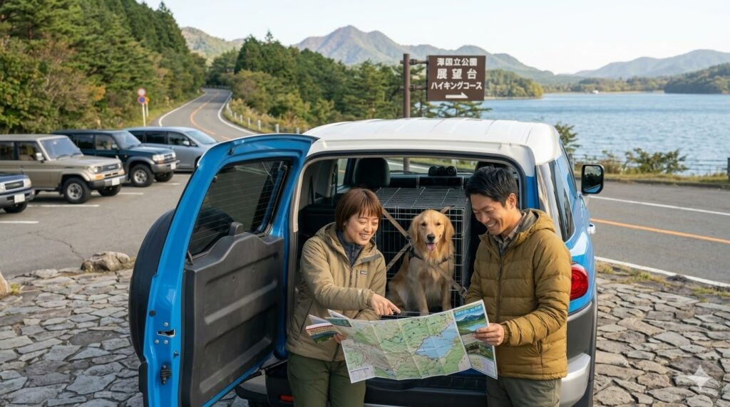 ランクルfj,新型ランクルfj,ドライブ,愛犬,目的地