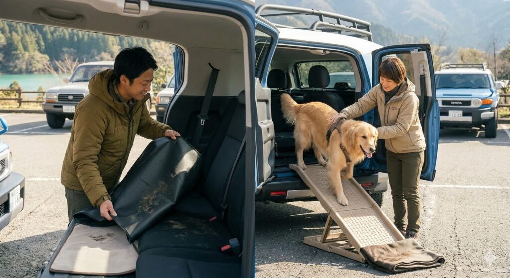 ランクルfj,新型ランクルfj,抜け毛,乗降,対策