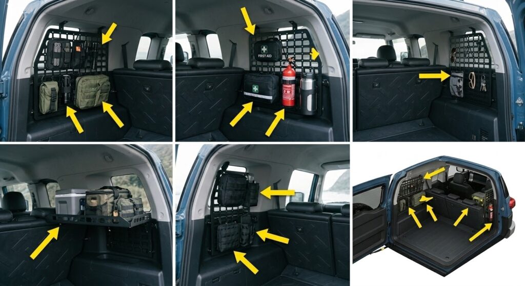 ランクルFJ,カスタム,MOLLEパネル,荷室,荷台