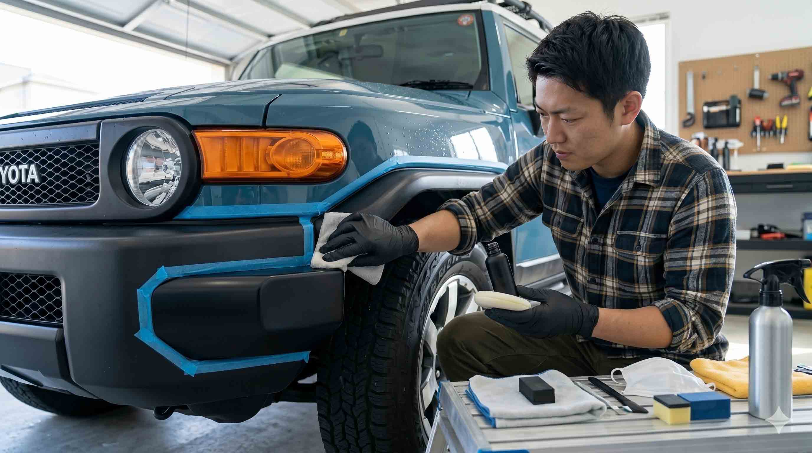 ランクルFJ、DIYコーティング施工時の注意点