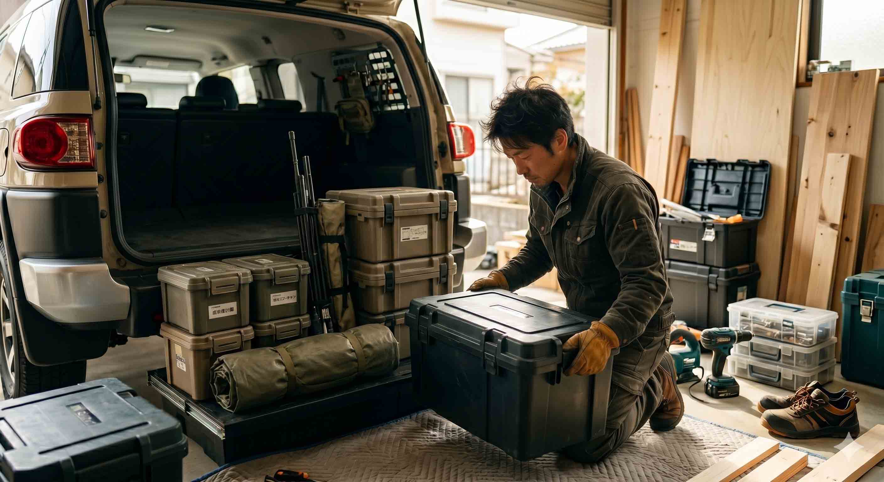 ランクルFJの3列シート以上の積載