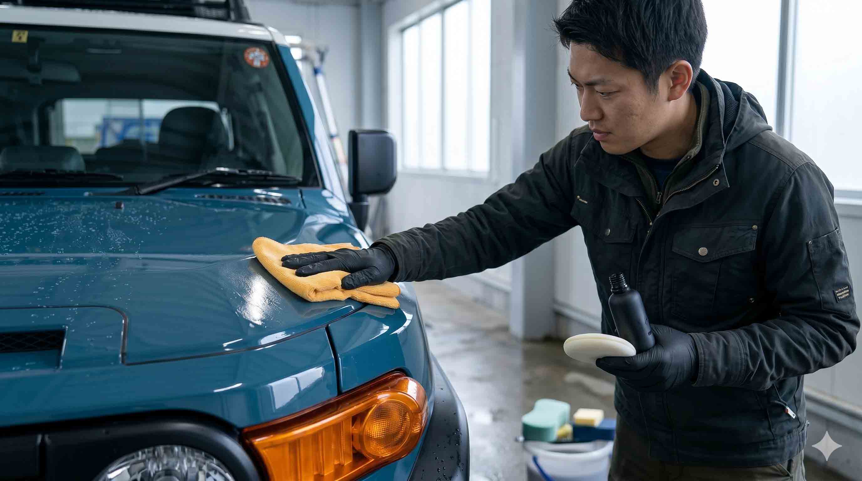 ランクルFJを洗車機のキズから守る