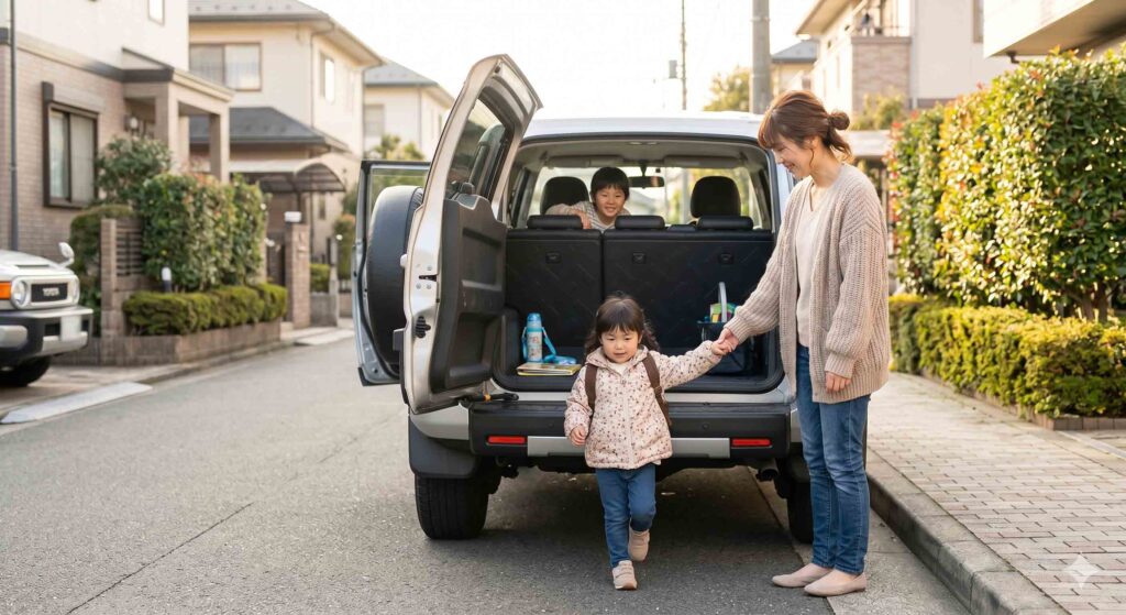 ランクルFJ、子供の送迎も快適な乗り降りしやすい扉