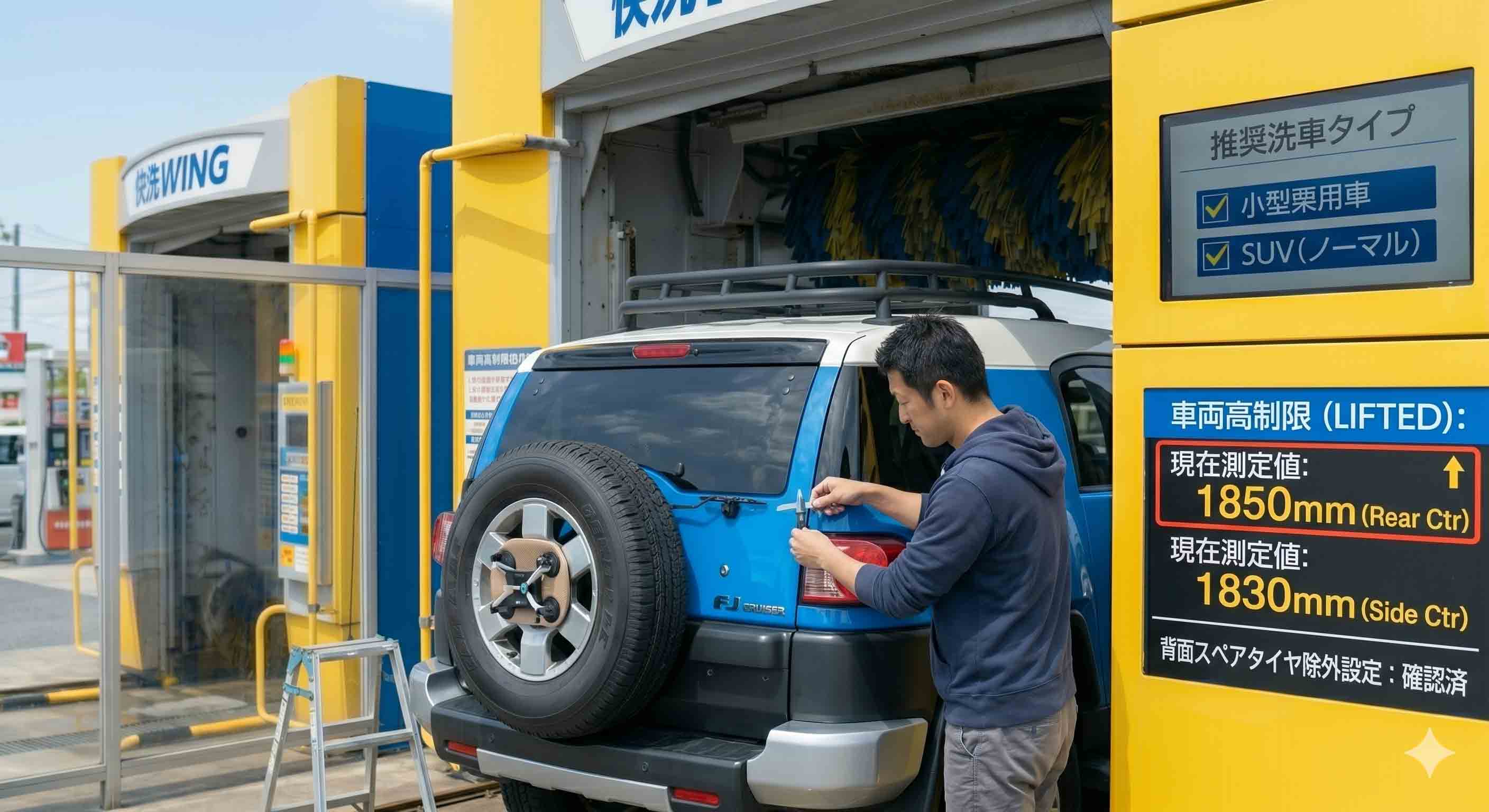 新型ランクルFJ、背面タイヤ装着時のセンサー誤作動を回避