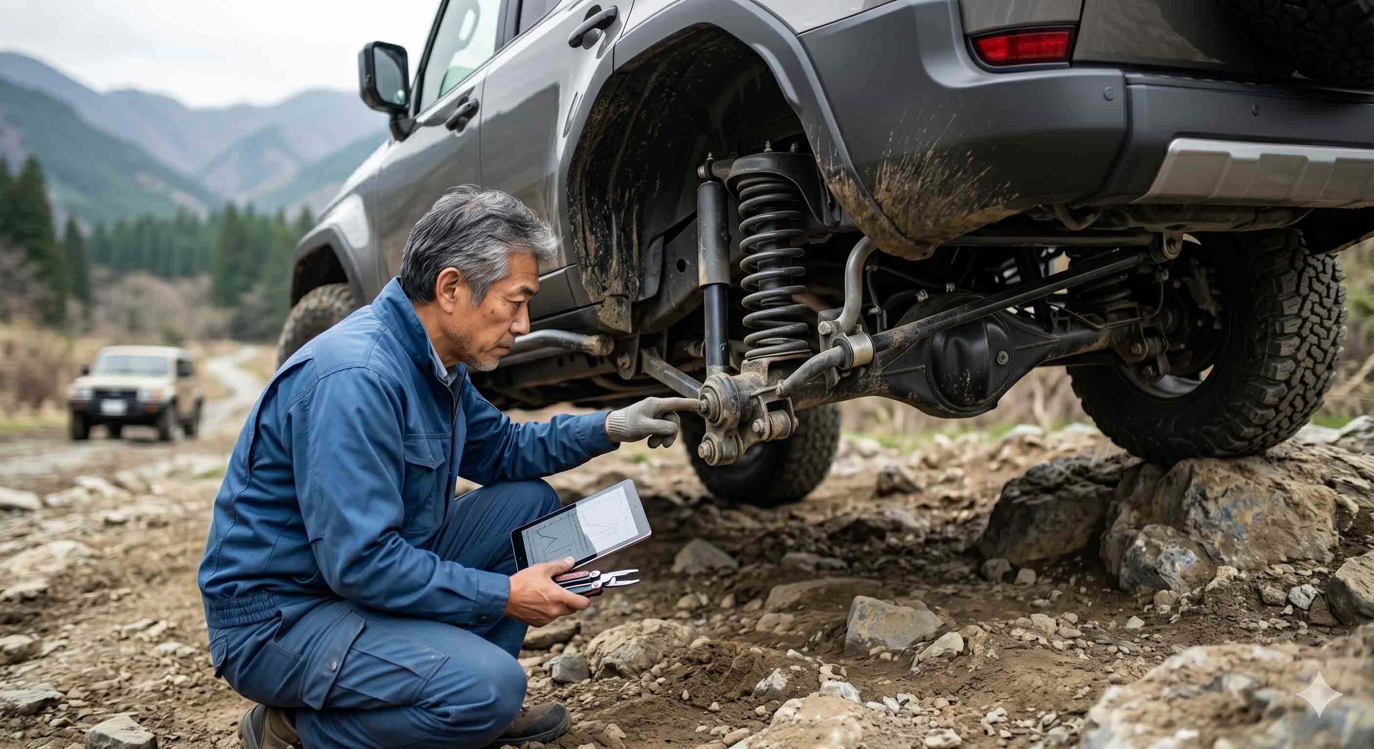 新型ランクルFJ、サスペンション構造と悪路走破性